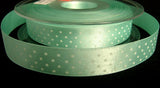 R3346 15mm Aqua Polka Dot Print Satin Ribbon by Berisfords - Ribbonmoon