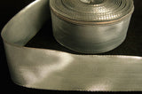 R3363 40mm Metallic Silver Lurex Ribbon by Berisfords. Wire Edge. - Ribbonmoon