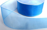 R2985 40mm Blue Water Resistant Sheer Ribbon by Berisfords