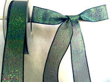 R3377 25mm Navy and Iridescent Metallic Shimmer Ribbon - Ribbonmoon