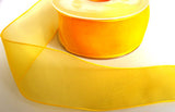 R3379 40mm Sunshine Yellow Water Resistant Sheer Ribbon - Ribbonmoon