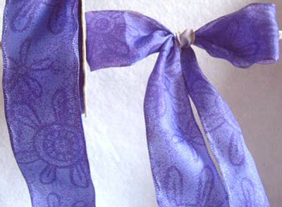 R3842 43mm Tonal Purple Blue Flowery Design Polyester Ribbon - Ribbonmoon