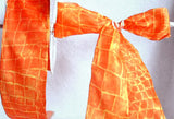 R3857 43mm Tonal Oranges Single Face Design Polyester Ribbon. - Ribbonmoon