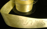 R3909 Tonal Lemon Woven Jacquard Wedding Bell Design Satin Ribbon - Ribbonmoon