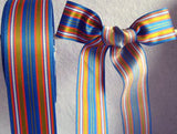 R3916 37mm Berisfords Single Faced Striped Satin Ribbon - Ribbonmoon