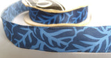 R3950 23mm Royal Blue Tonal Design Taffeta Ribbon with Wired Borders - Ribbonmoon