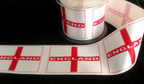 R4053 68mm England Flag Satin Ribbon, St Georges Day Satin - Ribbonmoon