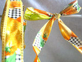 R4149 29mm Citrus Fruit and Gingham Design Ribbon - Ribbonmoon