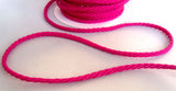 C452 5mm Shocking Pink Barley Twist Woven Polyester Cord By Berisfords