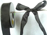 R4192 26mm Black Wire Edged Taffeta Ribbon - Ribbonmoon