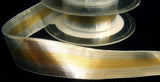 R4208 25mm Silver and Gold Thin Metallic Lurex Ribbon By Berisfords - Ribbonmoon