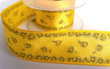R4222 40mm Buttercup Polyester Ribbon witha Flowery Print - Ribbonmoon