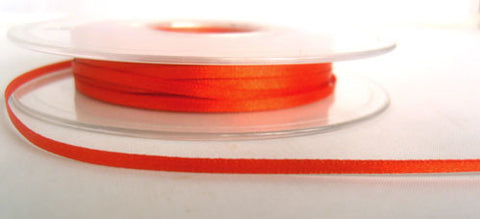 R4242 3mm Deep Flame Double Faced Satin Ribbon by Berisfords - Ribbonmoon