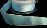R4261 25mm Blue Metallic Dazzle Iridescent Lame Ribbon by Berisfords - Ribbonmoon