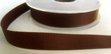 R4263 15mm Hot Chocolate Brown Nylon Grosgrain Ribbon by Berisfords