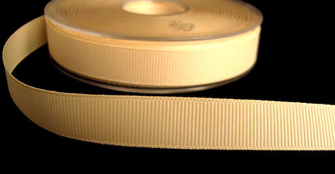 R4329 15mm Cream Nylon Grosgrain Ribbon by Berisfords