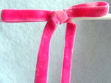 R4335 10mm Shocking Pink Elasticated Velvet Ribbon By Berisfords - Ribbonmoon