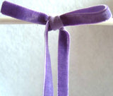 R4336 9mm Dusky Lavender Elasticated Velvet Ribbon By Berisfords - Ribbonmoon