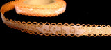 R4447 12mm Pale Orange Acetate Ribbon over a White Lace - Ribbonmoon