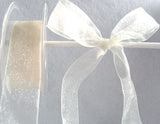 R4462 25mm Ivory Nylon Super Sheer Ribbon - Ribbonmoon