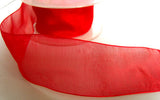 R4465 40mm Red Nylon Super Sheer Ribbon - Ribbonmoon