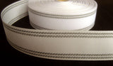 R4487 39mm White Petersham Tape - Ribbonmoon