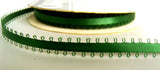 R4509 5mm Bottle Green Double Faced Satin with Picot Feather Edge Ribbon by Offray - Ribbonmoon