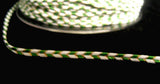 RUSSBRAID53 3.5mm Green, White and Metallic Gold Russia Braid