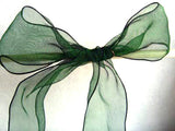 R4617 40mm Black and Emerald Shot Sheer. Wire Edge - Ribbonmoon