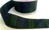 R4669 34mm Blackwatch Tartan Polyester Ribbon - Ribbonmoon