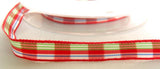 R4685 10mm Polyester Double Face Plaid Tartan Ribbon