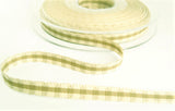 R5013 7mm Oatmeal-Cream Rustic Gingham Ribbon by Berisfords