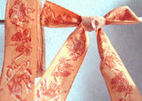 R5249 29mm Apricot Muscial Instruments and Grape Design Cotton Ribbon - Ribbonmoon