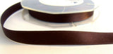 R5329 10mm Chocolate Brown Double Faced Satin Ribbon by Offray - Ribbonmoon