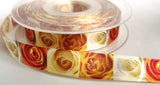 R5511 15mm Rose Flower Design Ribbon by Berisfords - Ribbonmoon