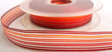 R5531 15mm Sheer Ribbon with Flame, Oranges and Red Stripes - Ribbonmoon