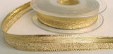 R5594 15mm Gold Metallic Lurex and Mesh Ribbon by Berisfords - Ribbonmoon