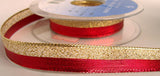 R5599 15mm Red and Gold Metallic Lurex and Mesh Ribbon by Berisfords - Ribbonmoon