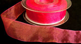 R5607 25mm Fuchsia and Orange Shot Sheer Ribbon. "Flamenco" by Berisfords - Ribbonmoon