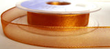 R5631 15mm Rust and Gold Metallic Shot Mesh Ribbon by Berisfords - Ribbonmoon