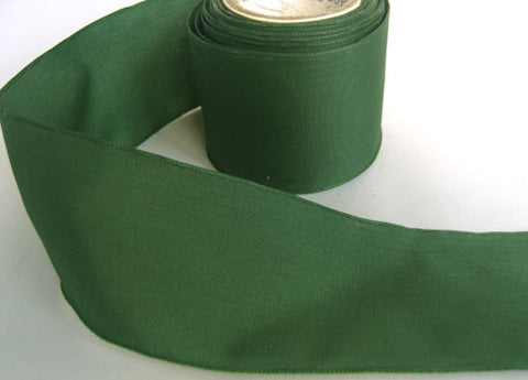 R5673 50mm Hunter Green Wire Edged Taffeta Ribbon - Ribbonmoon