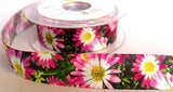 R5917 25mm Flowery Design Polyester Ribbon by Berisfords - Ribbonmoon