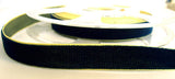R5945 15mm Navy and Primrose Nylon Velvet Ribbon by Berisfords - Ribbonmoon