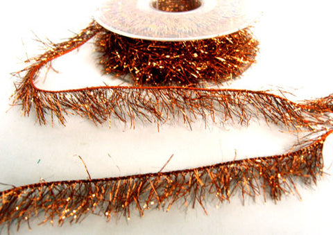 R5977 22mm Copper Metallic Tinsel Trim - Ribbonmoon