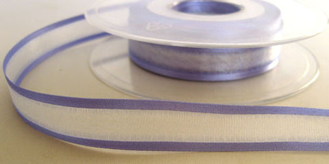 R6045 15mm Lupin Sheer Elegance Ribbon with Satin Borders by Berisfords - Ribbonmoon