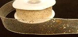 R6197 26mm Bridal White Super Sheer Random Metallic Glitter Ribbon