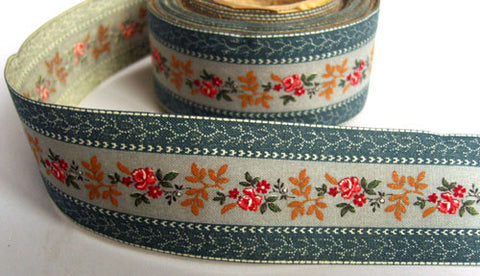 R6292 38mm 100% Cotton Flower Design Ribbon - Ribbonmoon