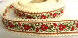 R6312 33mm 100% Cotton Ribbon with Linen Lace Borders - Ribbonmoon