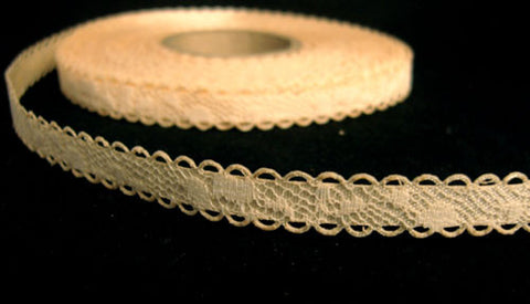 R6333 11mm Cream Lace over an Antique Cream Acetate Base - Ribbonmoon
