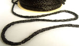 R6373C 7mm Metallic Black Platted Mesh Rope Cord by Berisfords - Ribbonmoon